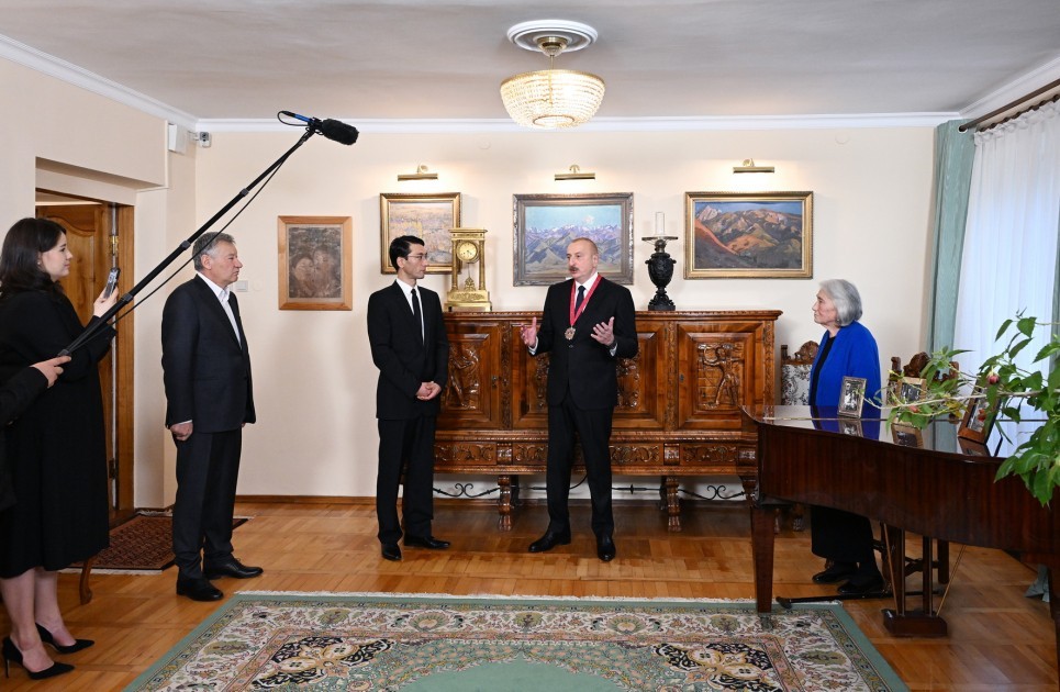 “Çingiz Aytmatov” ordeni ilk dəfə İlham Əliyevə təqdim edildi- FOTOLAR